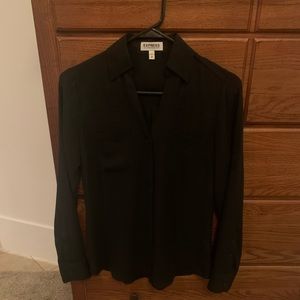 Express black button down shirt, size XS